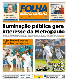 + VEJA MAIS - Folha Metropolitana