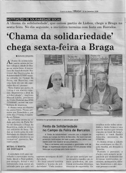 `Chama da solidariedade` chega sexta-feira a Braga
