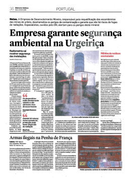 Empresa garante seguran&ccedil;a ambiental na Urgeiri&ccedil;a