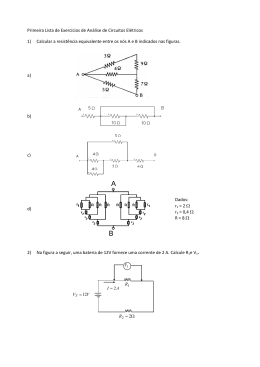 Primeira Lista de Exercícios de Análise de Circuitos Elétricos 1