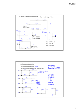 1) Calcular a resist&ecirc;ncia equivalente 1&ordm; Passo 2&ordm; Passo 3&ordm; Passo 2