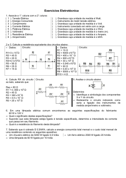 Exerc&iacute;cios Gerais de Eletricidade B&aacute;sica, Consumo e