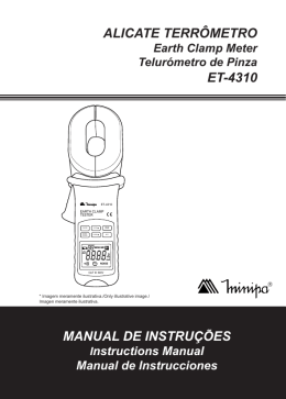 alicate terrômetro et-4310 manual de instruções