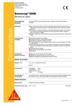 Sarnavap&reg; 500E - Sika Portugal