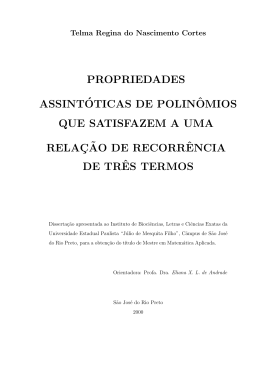 Propriedades Assint&oacute;ticas de Polin&ocirc;mios que Satisfazem a uma