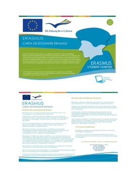 ERASMUS cARTA DE ESTUDANTE ERASMUS