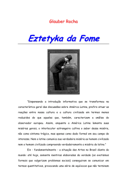 Glauber Rocha = Estética da fome