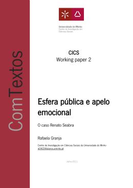 Esfera p&uacute;blica e apelo emocional. O caso Renato Seabra