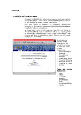 DocBWeb Interface de Pesquisa WEB