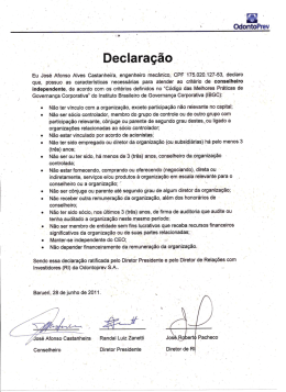 Declara&ccedil;ao -