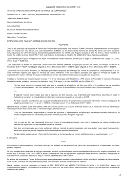 APRECIA&Ccedil;&Atilde;O DE PROPOSTAS DE TERMOS DE