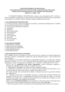 Edital CFP n&ordm; 1/2003