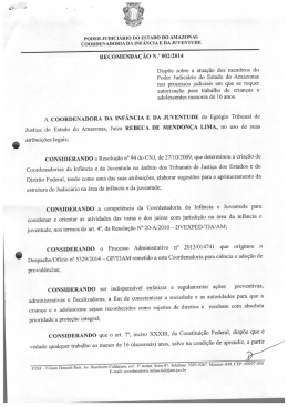 Recomenda&ccedil;&atilde;o n&ordm; 02/2014 - Tribunal de Justi&ccedil;a do Estado do
