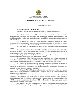 LEI N&ordm; 10.891, DE 9 DE JULHO DE 2004