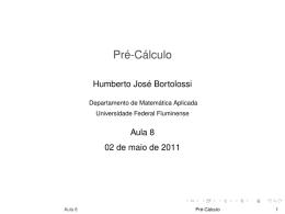Pré-Cálculo - Professores da UFF - Universidade Federal Fluminense