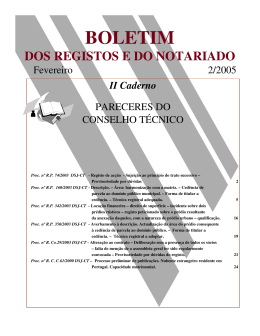 Proc. n&ordm; R.P. 160/2003 DSJ-CT - Instituto dos Registos e Notariado