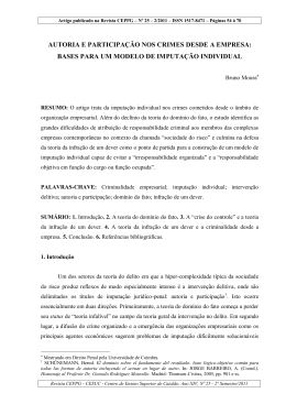 autoria e participa&ccedil;&atilde;o nos crimes desde a empresa