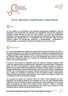 V&iacute;rus: estrutura, classifica&ccedil;&atilde;o e import&acirc;ncia