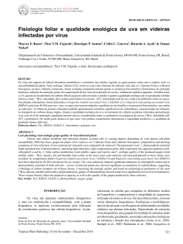 Fisiologia foliar e qualidade enol&oacute;gica da uva em videiras