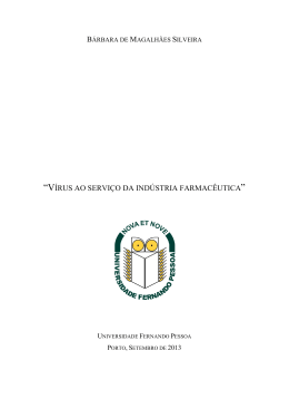 v&iacute;rus ao servi&ccedil;o da ind&uacute;stria farmac&ecirc;utica