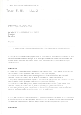Teste - Ed Bio i &mdash; Lista 2