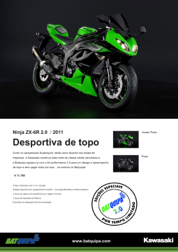 Ninja ZX-6R 2.0 / 2011 Desportiva de topo