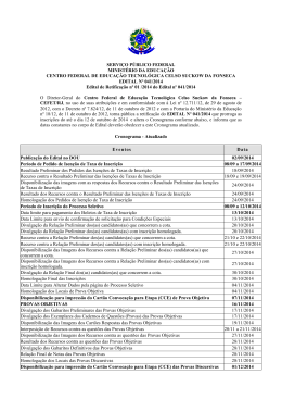 Edital de Retifica&ccedil;&atilde;o n&ordm; 01