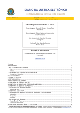 Edital de Convoca&ccedil;&atilde;o N&ordm; 11 e 12 - TRE-RJ