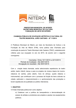 Inscrições Entre 10/11/2014 a 22/12/2014 Período