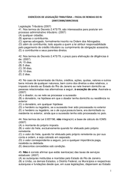 1 EXERC&Iacute;CIOS DE LEGISLA&Ccedil;&Atilde;O TRIBUT&Aacute;RIA