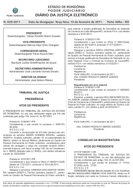 15 - Tribunal de Justiça de Rondônia