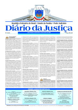 DIÁRIO DA JUSTIÇA 2008 Nº 13.032 Preço R$ 2,00 João Pessoa