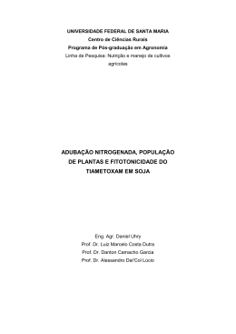 1.2 Aduba&ccedil;&atilde;o Nitrogenada e Fitot&ocirc;nico na cultura da Soja.