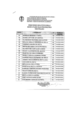Resultado das inscrições ME