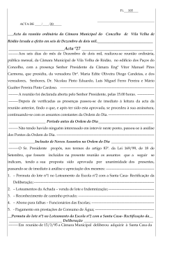 Acta º27 - Câmara Municipal de Vila Velha de Ródão