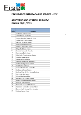 faculdades integradas de sergipe &ndash; fise aprovados no vestibular