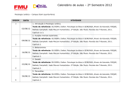 (FMU - Calend&aacute;rio de aulas 2.2012)