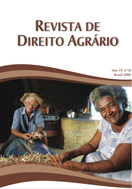Revista de Direito Agr&aacute;rio - Minist&eacute;rio do Desenvolvimento Agr&aacute;rio
