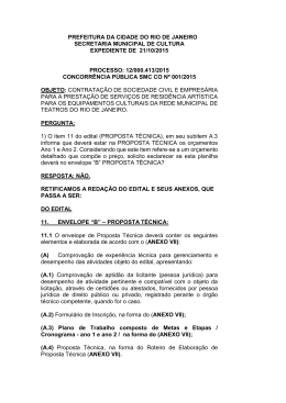 RETIFICA&Ccedil;&Atilde;O DO EDITAL E ANEXOS