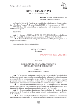 resolu&ccedil;&atilde;o n&ordm; 293 - Conselho Federal de Farm&aacute;cia
