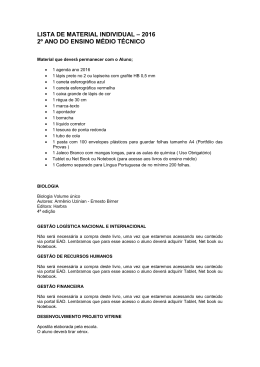 lista de material individual – 2016 2º ano do ensino