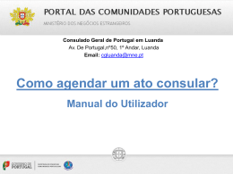 Como agendar um ato consular? - Consulado Geral de Portugal em
