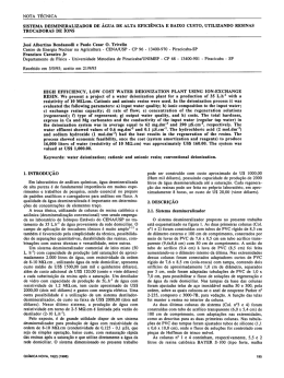 NOTA TÉCNICA SISTEMA DESMINERALIZADOR
