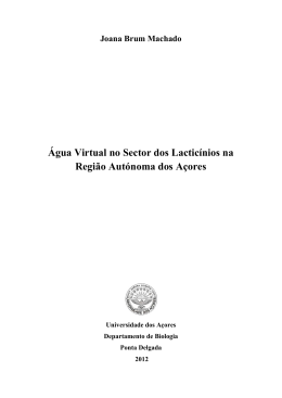 &Aacute;gua virtual no sector dos lactic&iacute;nios na Regi&atilde;o Aut&oacute;noma dos A&ccedil;ores