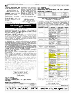 VISITE NOSSO SITE www.dio.es.gov.br - drb
