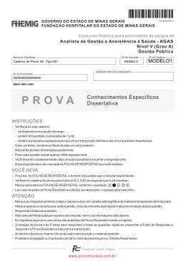 Prova - Quest&otilde;es e Quest&otilde;es