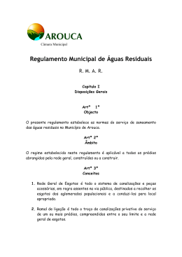 Regulamento Municipal de Águas Residuais