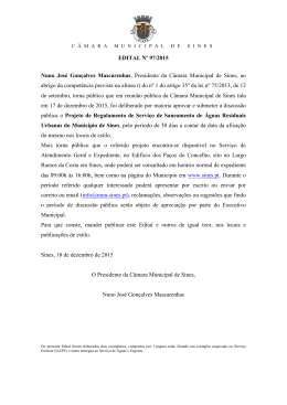 EDITAL Nº 97/2015 Nuno José Gonçalves Mascarenhas, Presidente