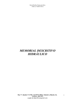 memorial descritivo – hidro – centro de parto