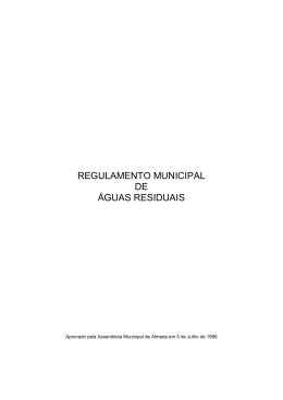 regulamento municipal de águas residuais